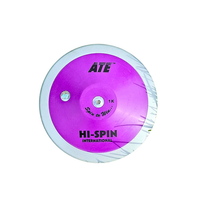 ATE 1KG HI-SPIN INTERNATIONAL PURPLE STEEL RIM DISCUS (80%)
